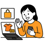買い物中の人