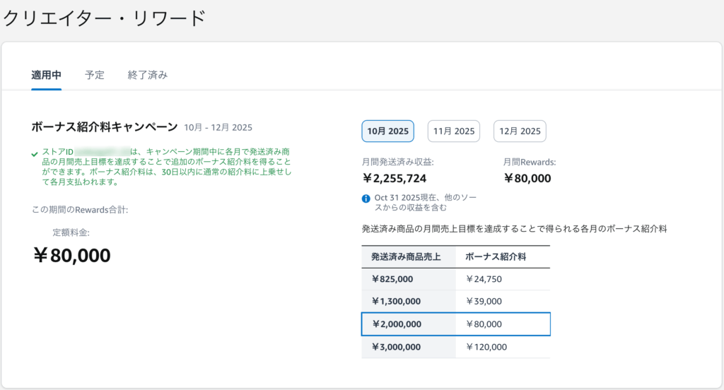 Amazonキャンペーン10月分